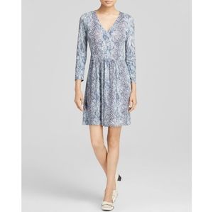 Tory Burch blue snake print jersey dress